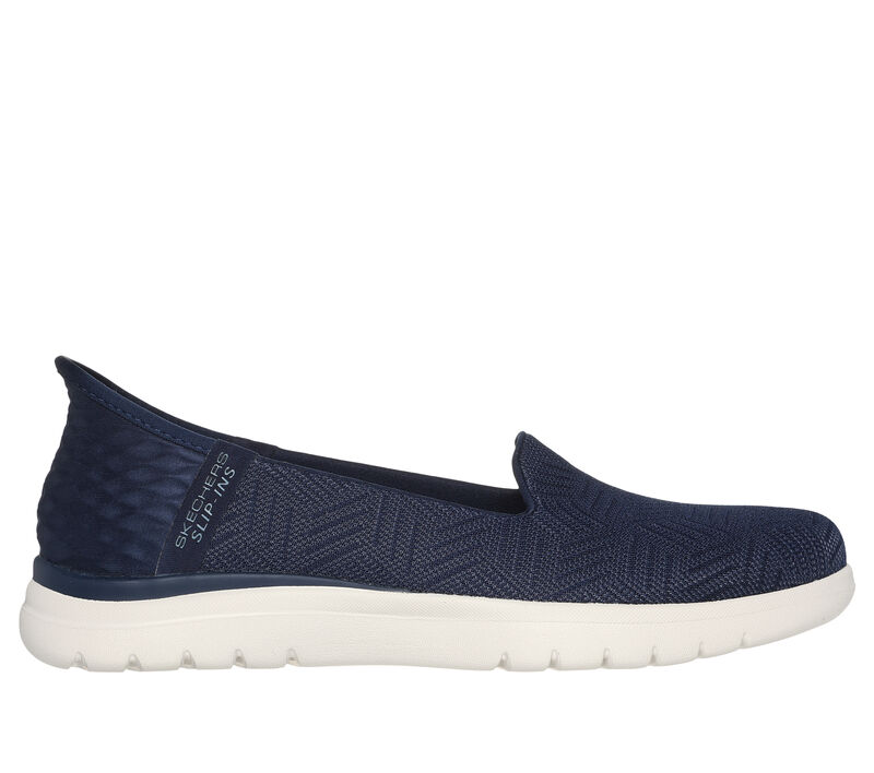 Skechers Slip Ins 138182 NVW Navy White Womens On The Go Flex The Shoe Centre