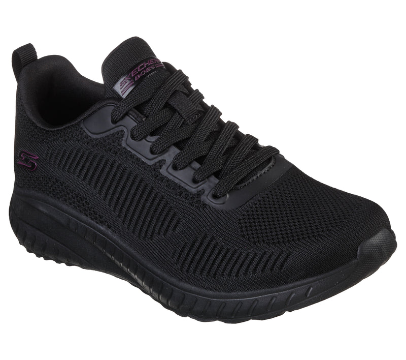 Skechers 117209 BBK Black Bobs Squad Chaos Face Off Womens Casual Com The Shoe Centre