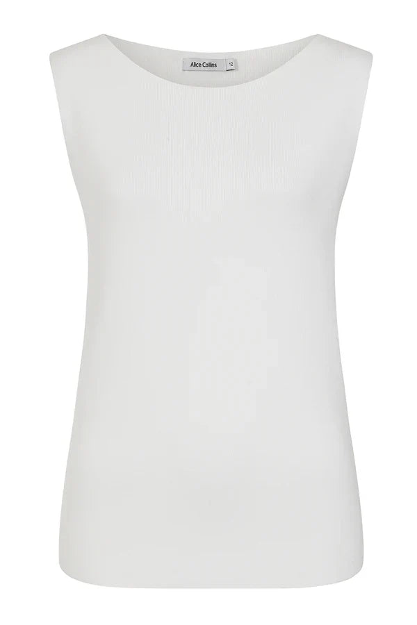 Alice Collins Vida Sleeveless Top White