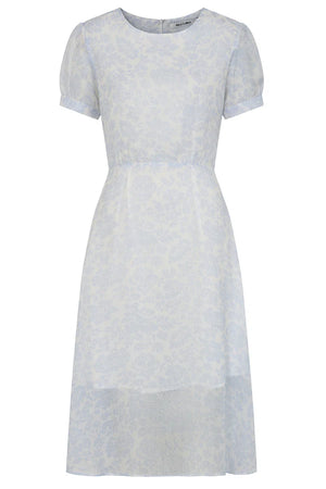 Alice Collins Lara Dress Pansy Chalk Blue