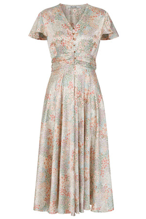 Alice Collins Claudia Dress English Garden Chalk Blue