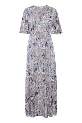 B.Young 20817093 Byhilly SS Dress Blue Paisley