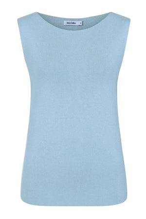 Alice Collins Vida Sleeveless Top Chalk Blue