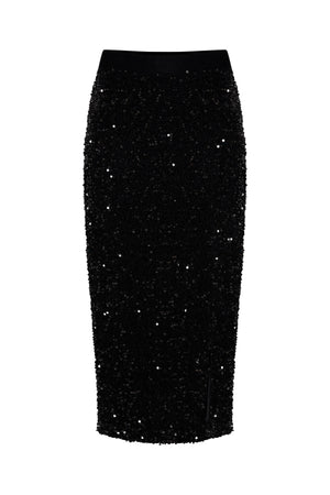 B.Young Womens 20812577 BySulo Black Sequin Skirt