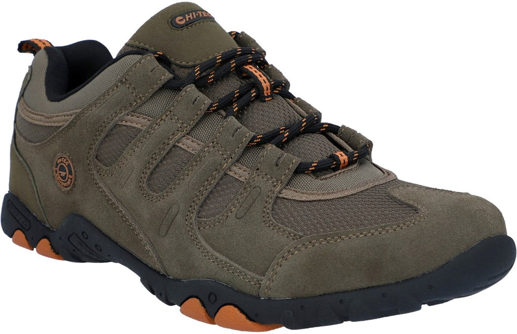 Hi-Tec Quadra Taupe/Burnt Orange Mens Suede Walking Shoes