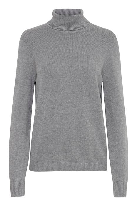 B.Young Rollneck Jumper 20813906 Grey Melange