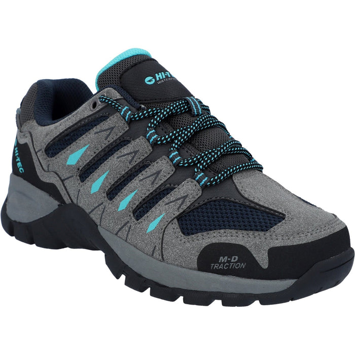 Hi-Tec Corzo Low Grey Womens Lace Up Walking Shoes