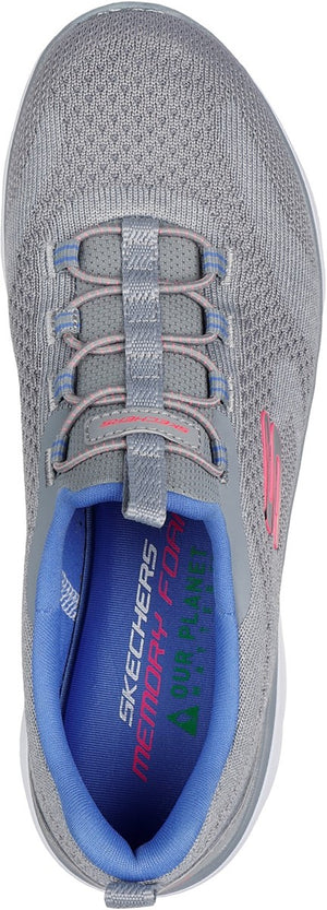 Skechers 150120/GYMT Grey Multi Summits New Nature Womens Casual Comfort Stretch Laces Slip On Trainers