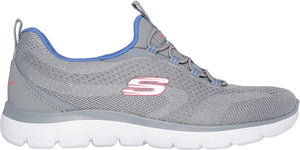 Skechers 150120/GYMT Grey Multi Summits New Nature Womens Casual Comfort Stretch Laces Slip On Trainers