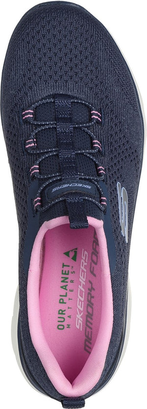 Skechers 150120/NVPK Navy Pink Summits New Nature Womens Casual Comfort Stretch Laces Slip On Trainers