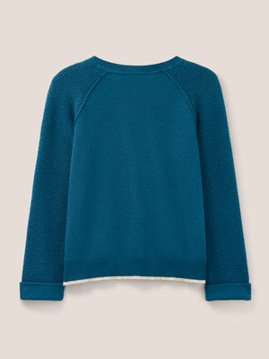 White Stuff Tyne Dark Teal Jumper