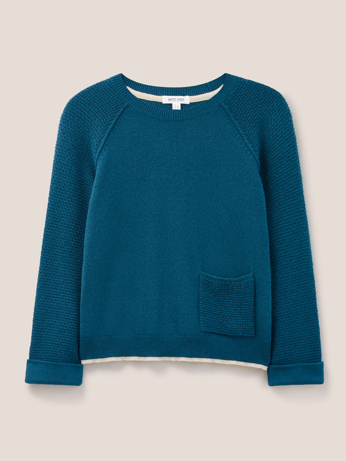 White Stuff Tyne Dark Teal Jumper