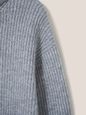 White Stuff Lovely Rib Jumper Grey