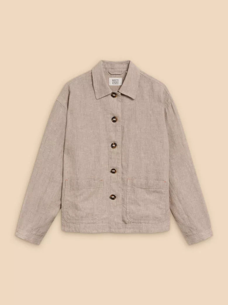 White Stuff Carrie Linen Jacket Natural