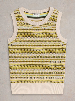 White Stuff Fairisle Stripe Tank Chart Multi