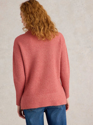 White Stuff Lovely Rib Jumper Dusky Pink