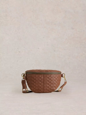 White Stuff Sebby Leather Sling Bag  Mid Tan