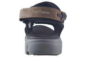 Hush Puppies Castro Brown Mens Touch Fastening Sporty Sandals