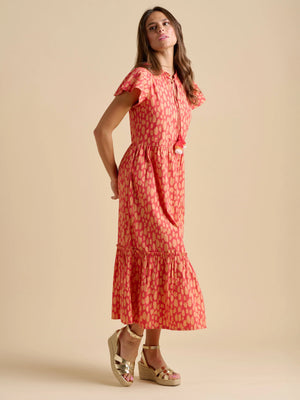 Brakeburn Sundown Maxi Dress Coral