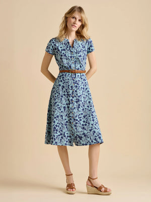 Brakeburn Shadow Floral Midi Dress