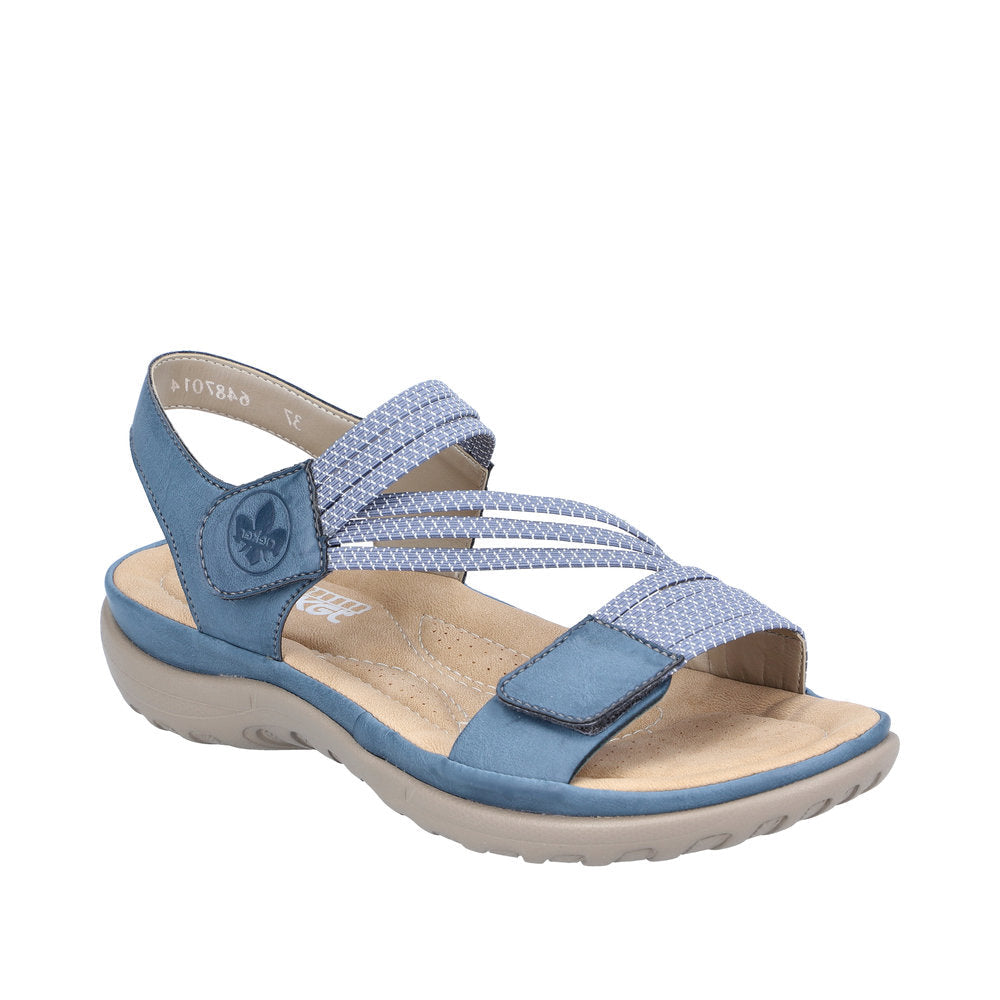 Rieker 64870-14 Jeans Womens Casual Comfort Touch Fastening Sling Back Sandals