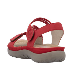 Rieker 64870-33 Red Womens Casual Comfort Touch Fastening Sling Back Sandals