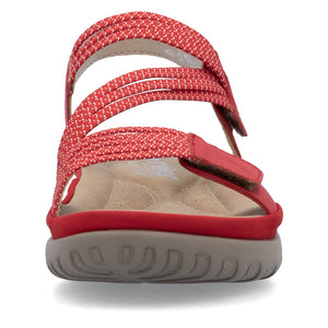 Rieker 64870-33 Red Womens Casual Comfort Touch Fastening Sling Back Sandals