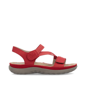 Rieker 64870-33 Red Womens Casual Comfort Touch Fastening Sling Back Sandals