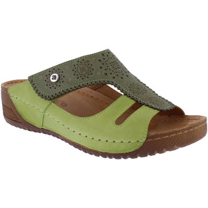 Adesso Cotton Thai Jungle Womens Leather Sandals Mules