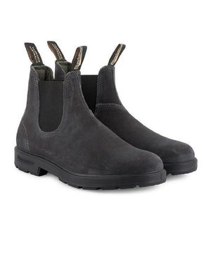 Blundstone 1910 Steel Grey Unisex Premium Waxed Suede Stylish Chelsea Boots