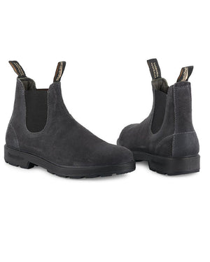 Blundstone 1910 Steel Grey Unisex Premium Waxed Suede Stylish Chelsea Boots