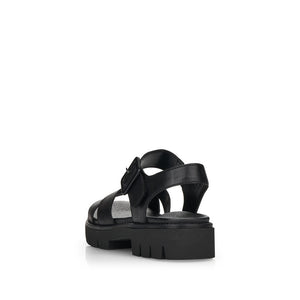 Remonte D7950-00 Black Womens Touch Fastening Gladiator Style Chunky Sandals