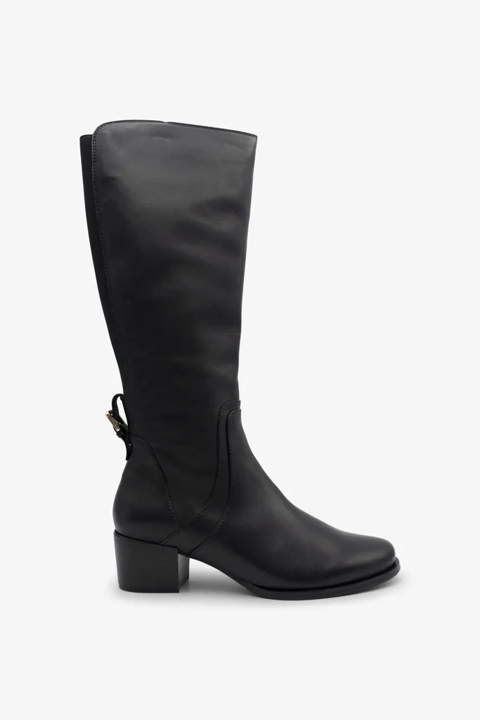 Regarde Le Ciel Jolene-22 2695 Black Delice Leather Womens Stylish Tall Zip Up Boots