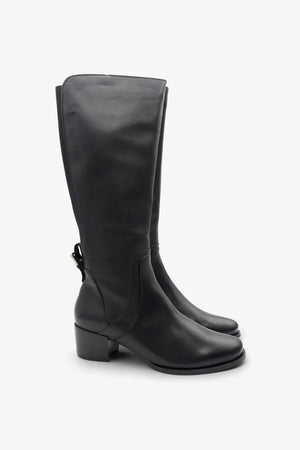 Regarde Le Ciel Jolene-22 2695 Black Delice Leather Womens Stylish Tall Zip Up Boots