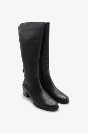 Regarde Le Ciel Jolene-22 2695 Black Delice Leather Womens Stylish Tall Zip Up Boots