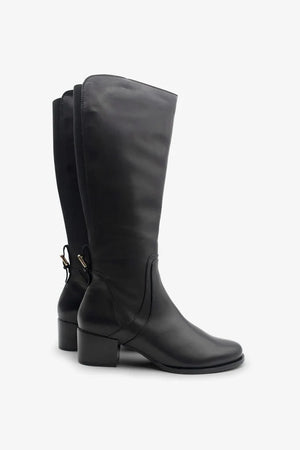 Regarde Le Ciel Jolene-22 2695 Black Delice Leather Womens Stylish Tall Zip Up Boots