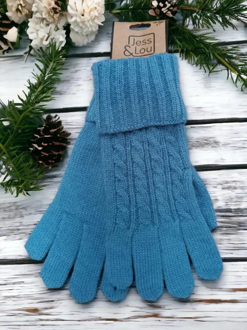 Jess and Lou Cosy Cable knit Gloves