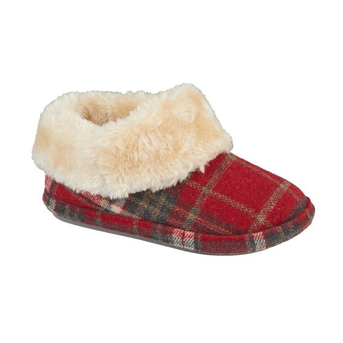 Jo & Joe Glenroyal  Red Womens Comfort Bootie Slippers