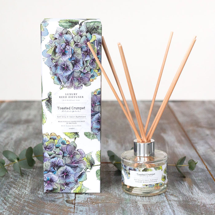 Toasted Crumpet Luxury Reed Diffuser Earl Grey & Sweet Hydrangea