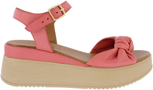 Adesso Kera Watermelon Womens Stylish Leather Wedge Sandals