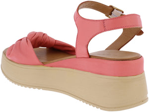 Adesso Kera Watermelon Womens Stylish Leather Wedge Sandals