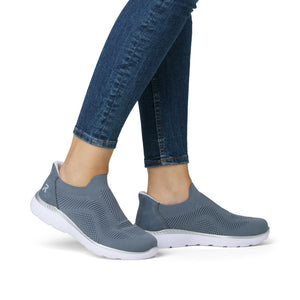 Rieker M5072-10 Jeans Light Blue Womens Ready2Go Casual Comfort Slip On Shoes