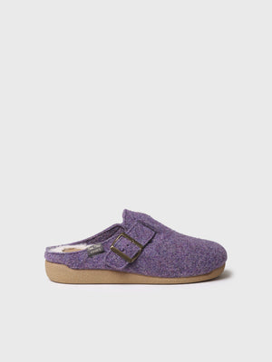 Toni Pons Mima-FP Purple Womens Felt Clog Style Slippers