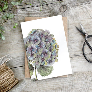 Toasted Crumpet Greeting Card  Hydrangea (Blank)