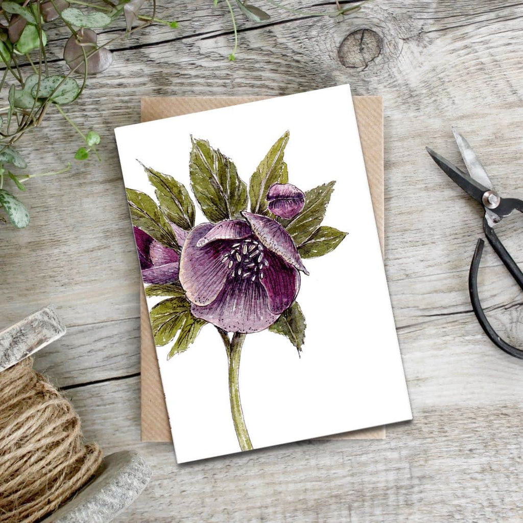 Toasted Crumpet Greeting Card Hellebore (Blank)