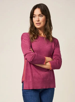 White Stuff Olive Bright Pink Jumper