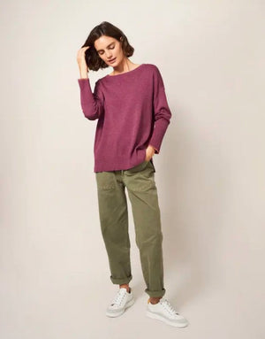 White Stuff Olive Bright Pink Jumper