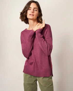 White Stuff Olive Bright Pink Jumper