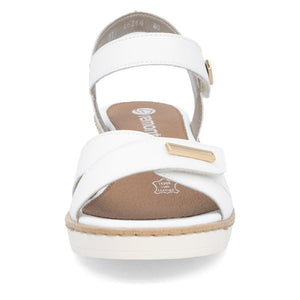 Remonte R6266-80 White Womens Touch Fastening Wedge Sandals