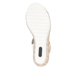 Remonte R6266-80 White Womens Touch Fastening Wedge Sandals